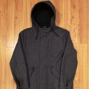 A.P.C. Charcoal Hooded Men's Wool Field Jacket